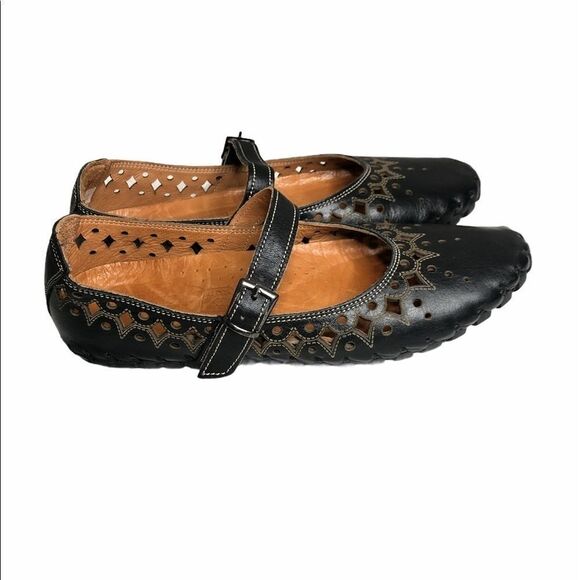 Volks Walker Mary Jane Cut Out Leather Handmade - Picture 1 of 7